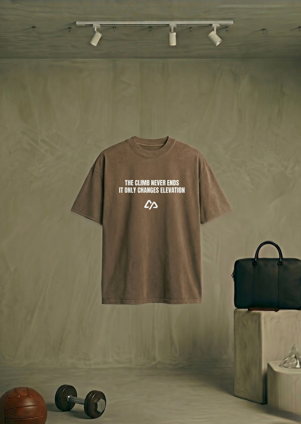 OVERSIZE SHORT SLEEVE BROWN T