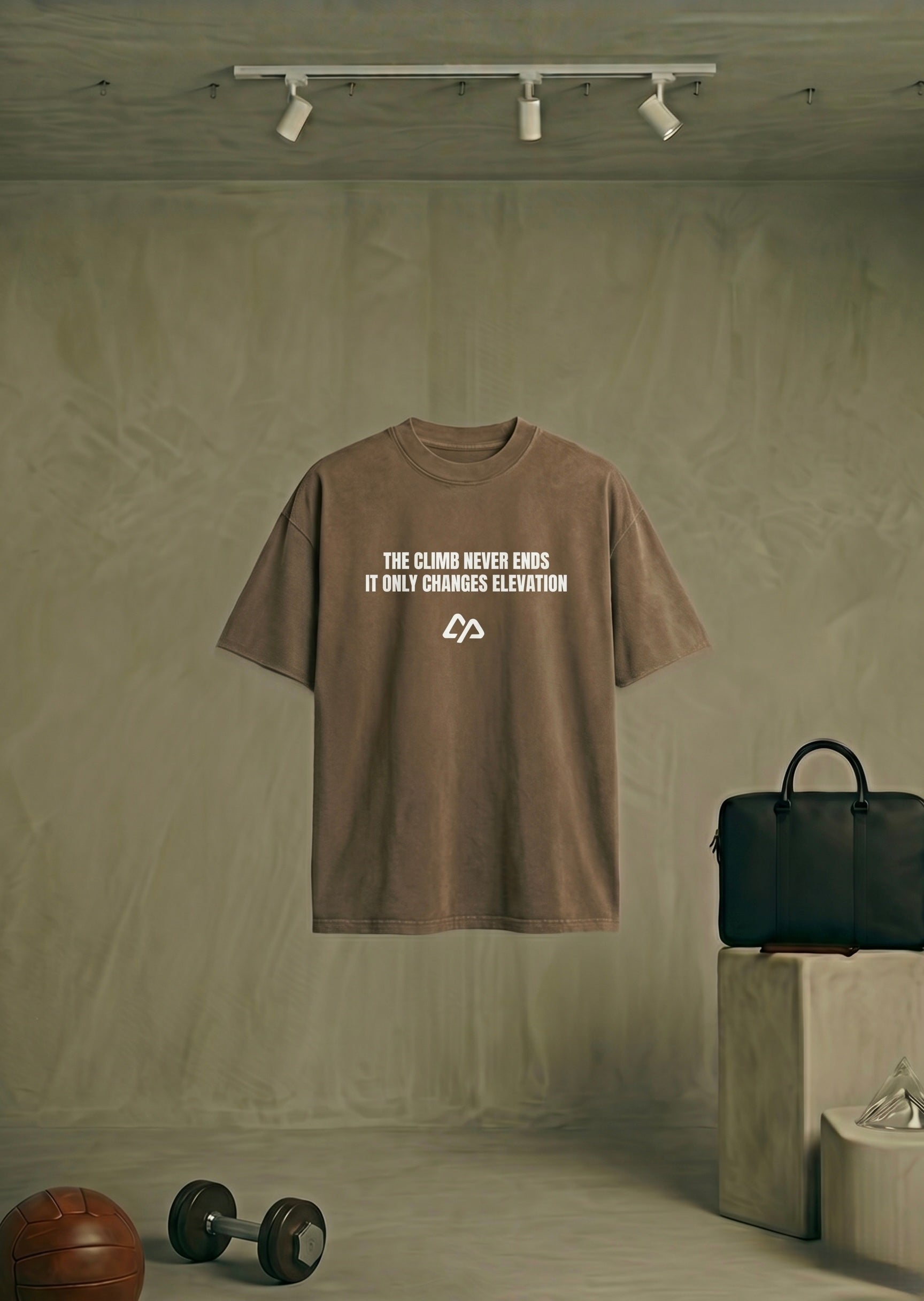 OVERSIZE SHORT SLEEVE BROWN T