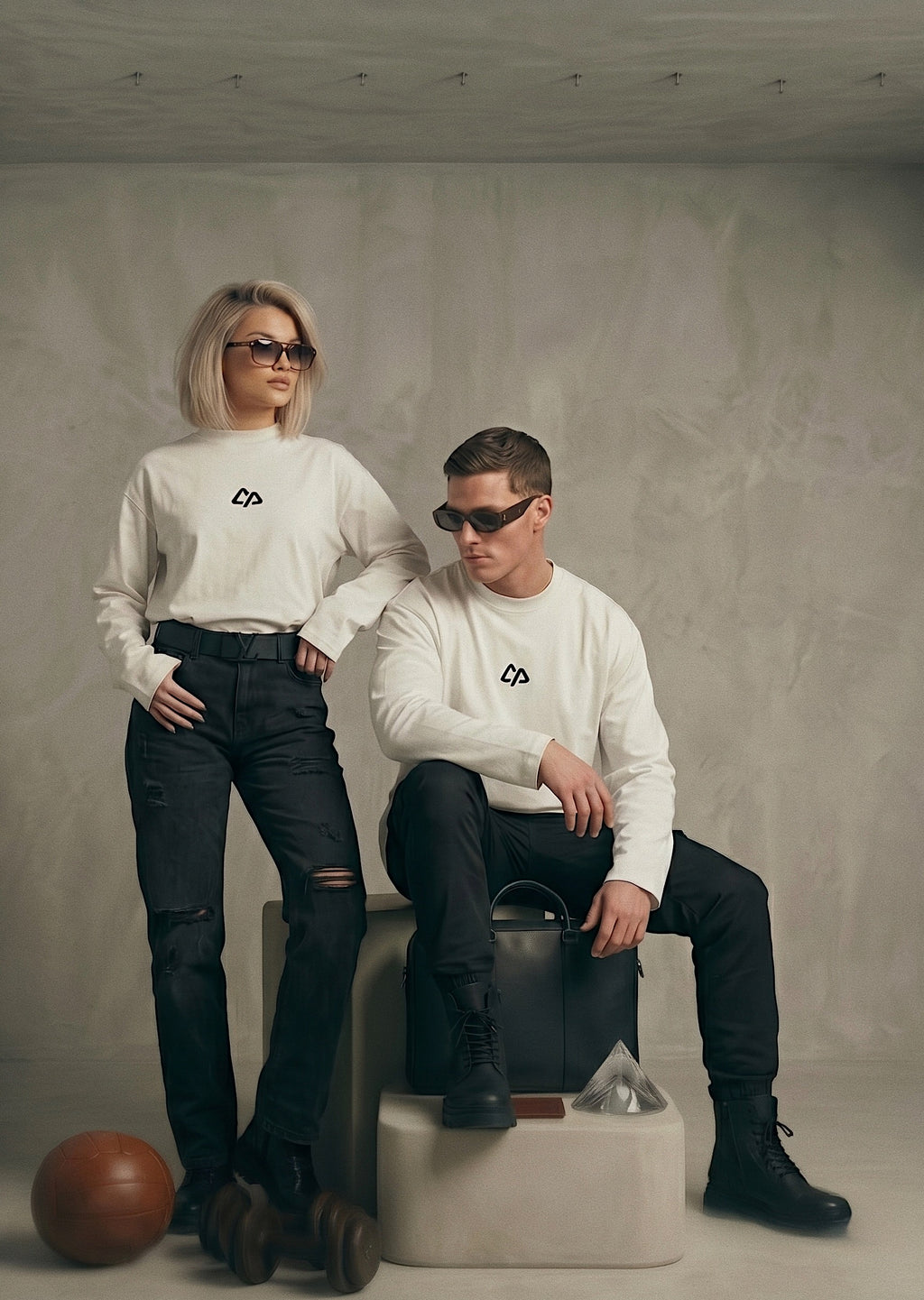 OVERSIZE LONG SLEEVE WHITE T