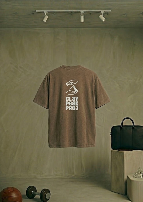 OVERSIZE SHORT SLEEVE BROWN T